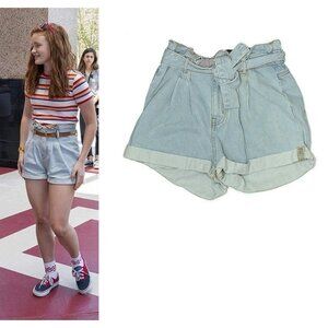 ASO MAX MAYFIELD STRANGER THINGS Denim High Rise Shorts RARE